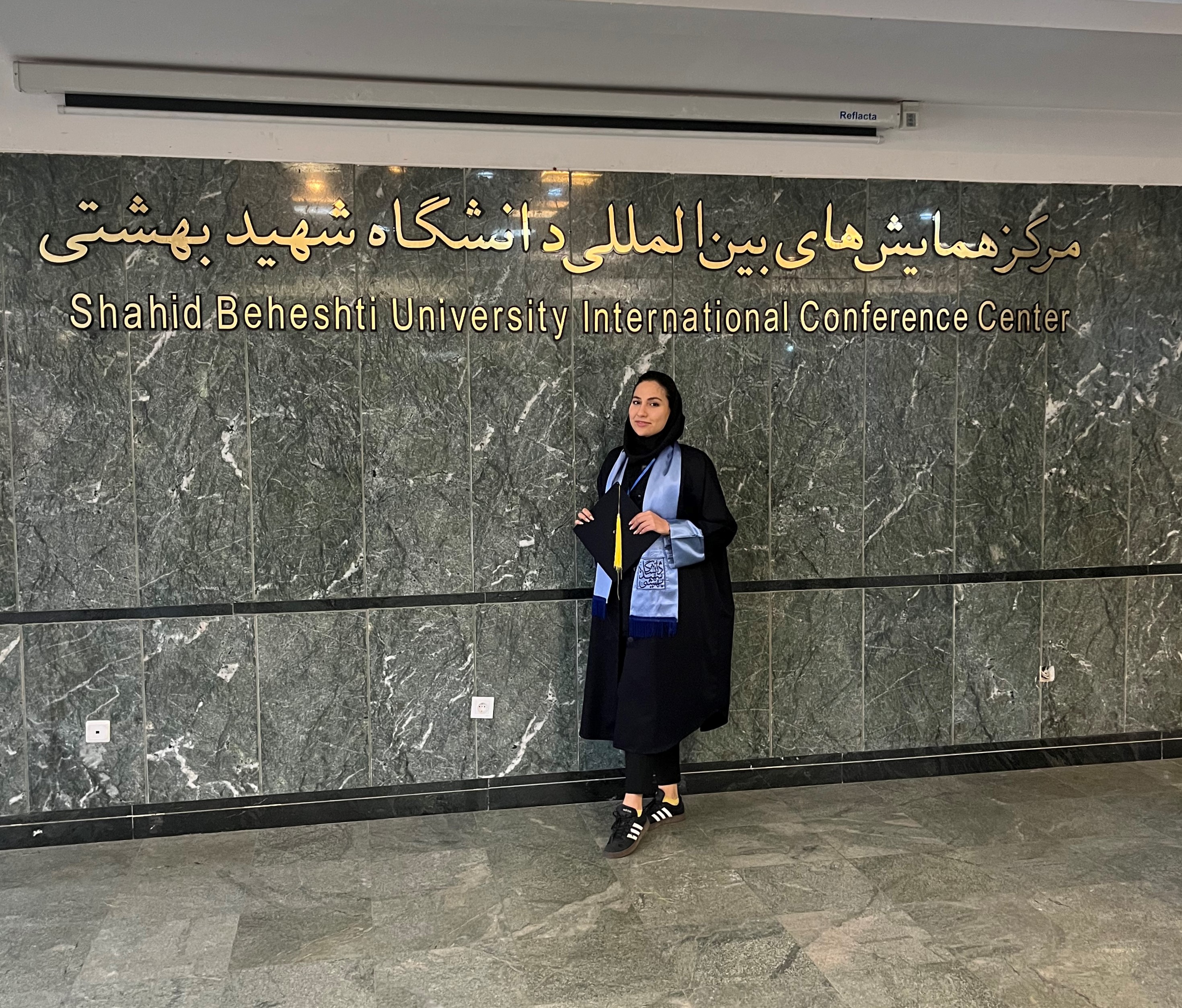 Negar on her graduation day at Shahid Beheshti University